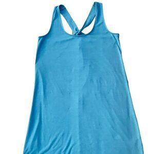 Old Navy Aquamarine Criss Cross Back T-shirt Swing Dress